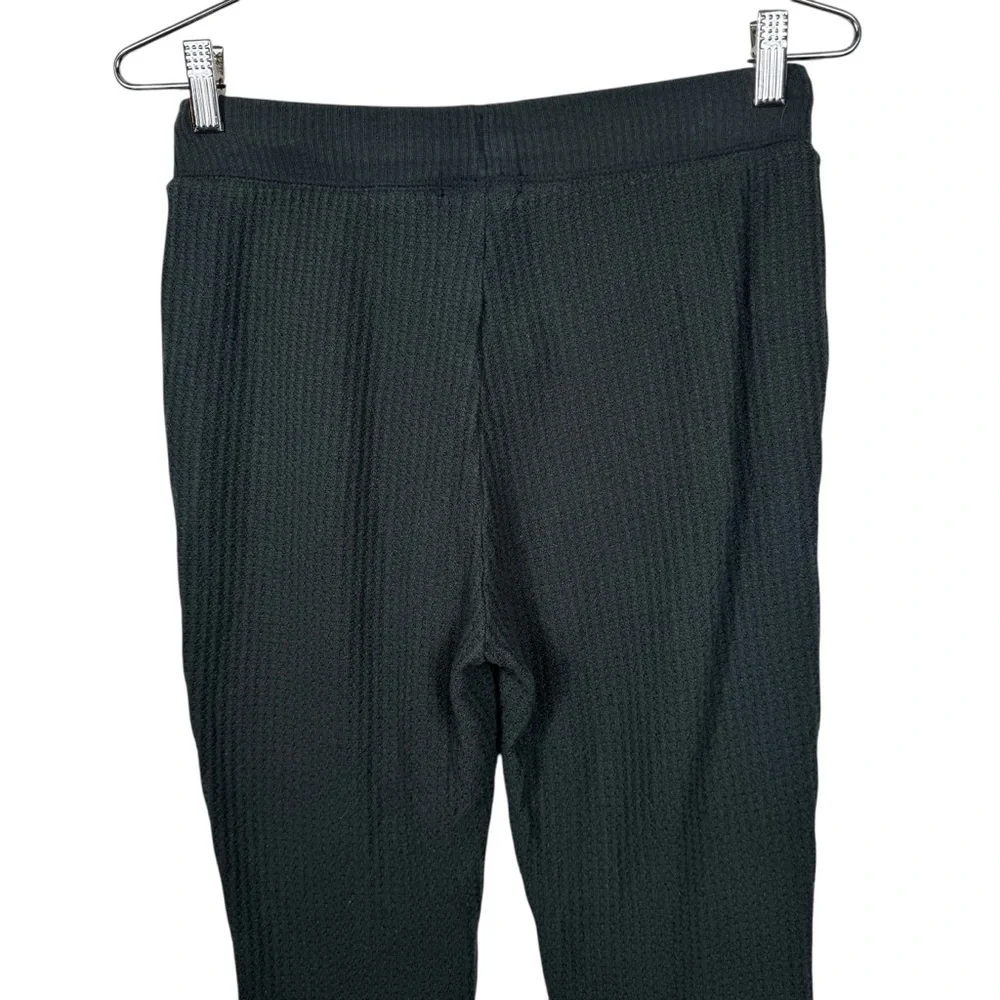 J.Crew Black Henley Waffle-Knit Pajama Pants, Size XS